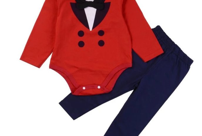 Baby Boy Two Piece Set - Tuxedo